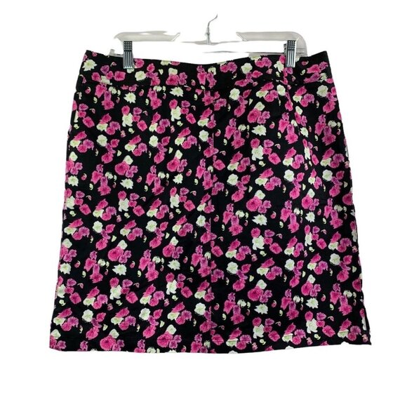 Nicole Miller Women's Short Black Floral Skirt - Picture 2 of 5